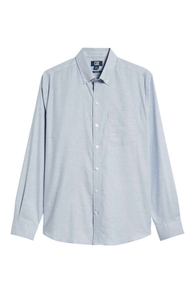 Cotton Blend Oxford Shirt, Alternate, color, LIGHT BLUE