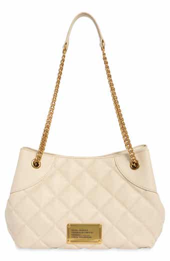 Small Quilted Plaza Leather Tote