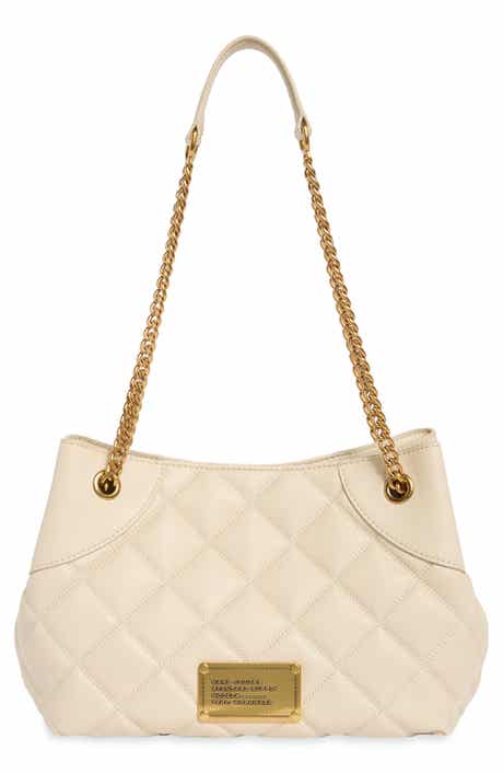 Small Quilted Plaza Leather Tote