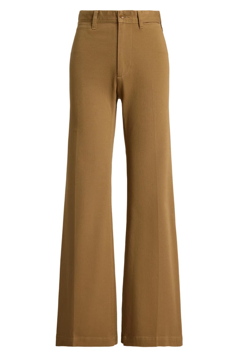Beaton High Waist Stretch Cotton Twill Pants, Alternate, color, TAN