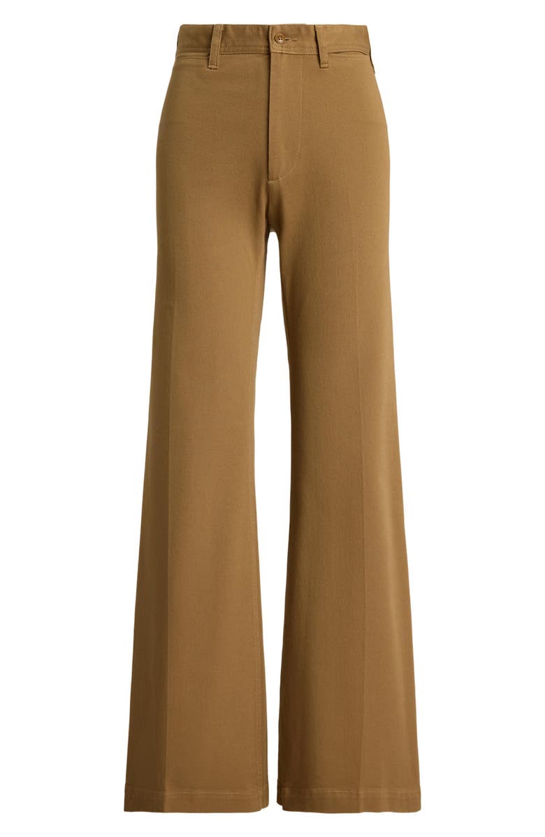 Polo Ralph Lauren Beaton High Waist Stretch Cotton Twill Pants, Alternate, color, Tan