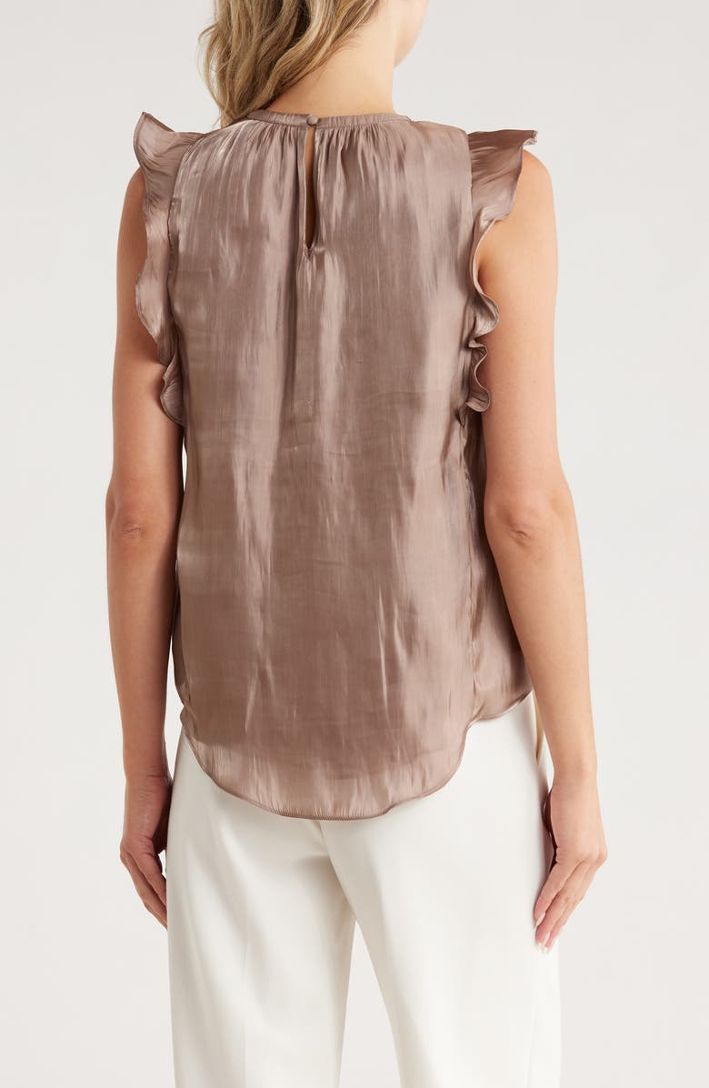 JASON WU Ruffle Cap Sleeve Top, Alternate, color, Mocha