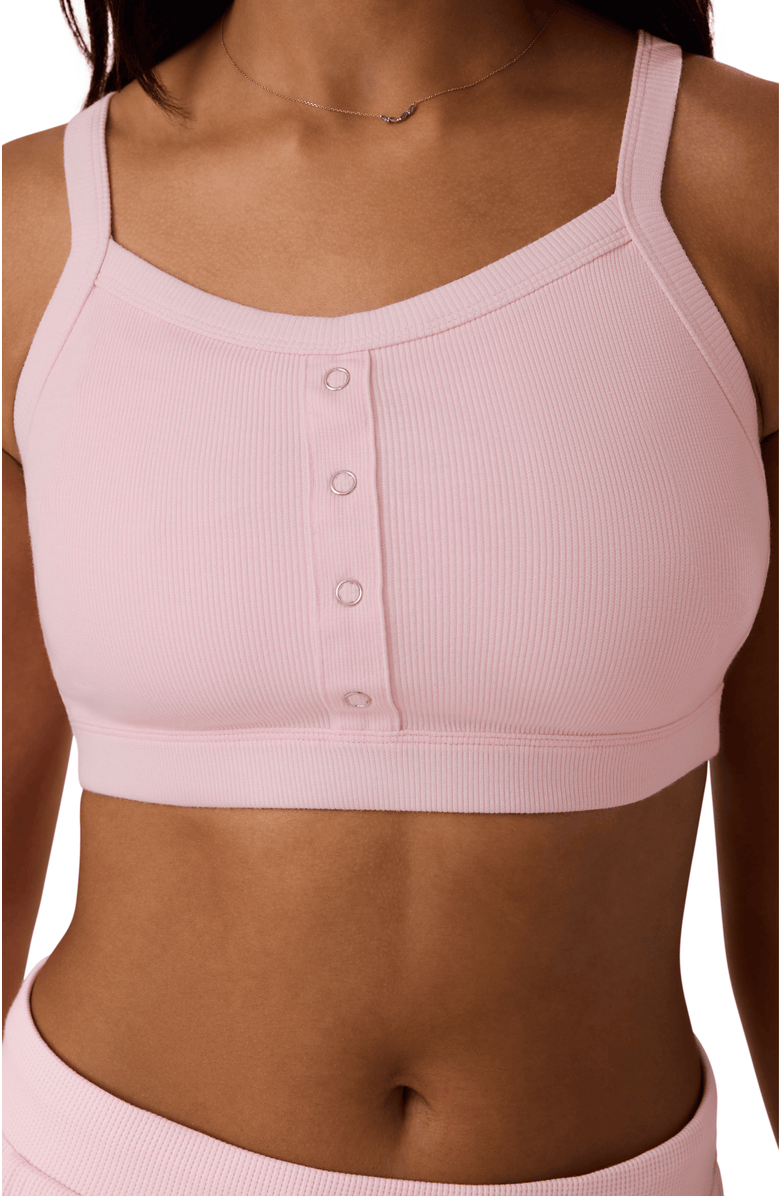 Kindred Bravely Busty Ribbed Pumping Bralette, Main, color, Pale Pink