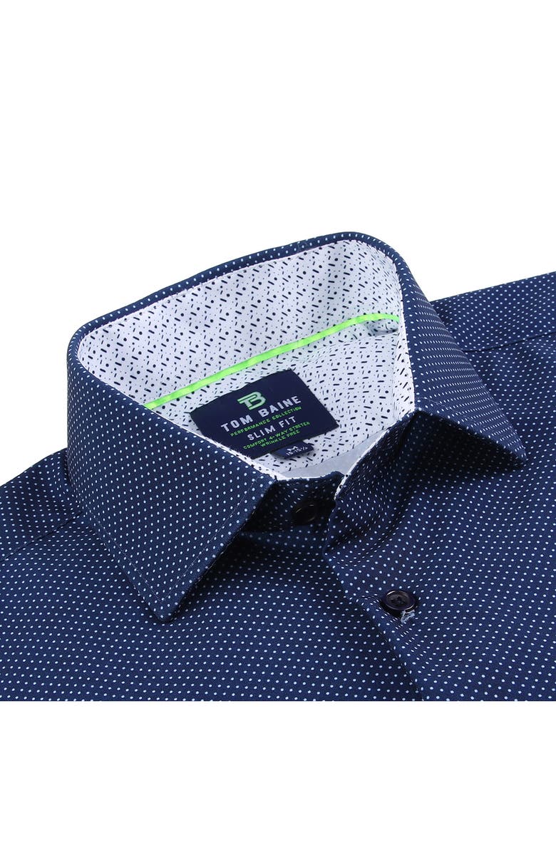 TOM BAINE Regular Fit Performance Stretch Long Sleeve Button Front Shirt, Alternate, color,