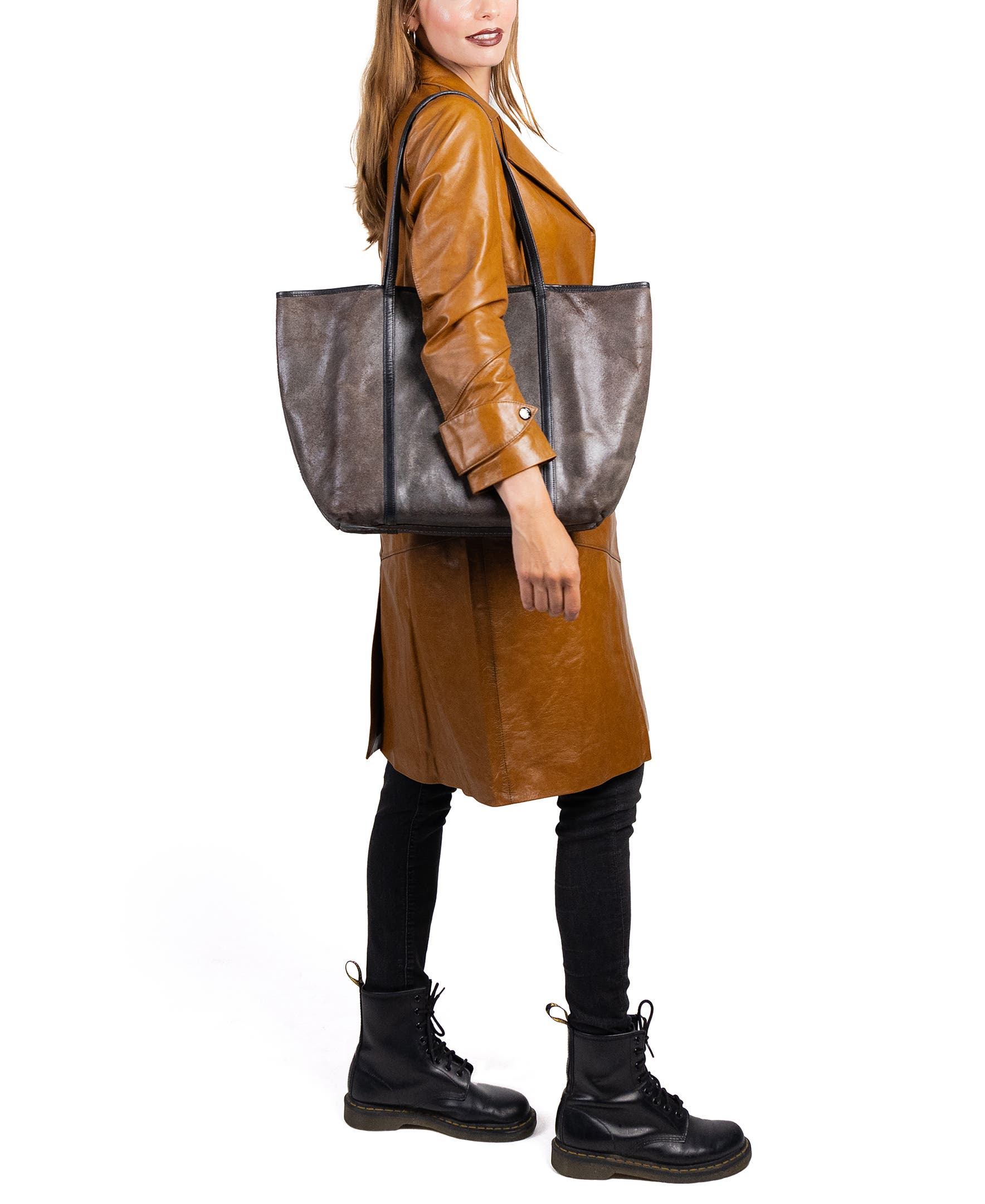 Alder Genuine Leather Everyday Shoulder Tote, Alternate, color, Taupe