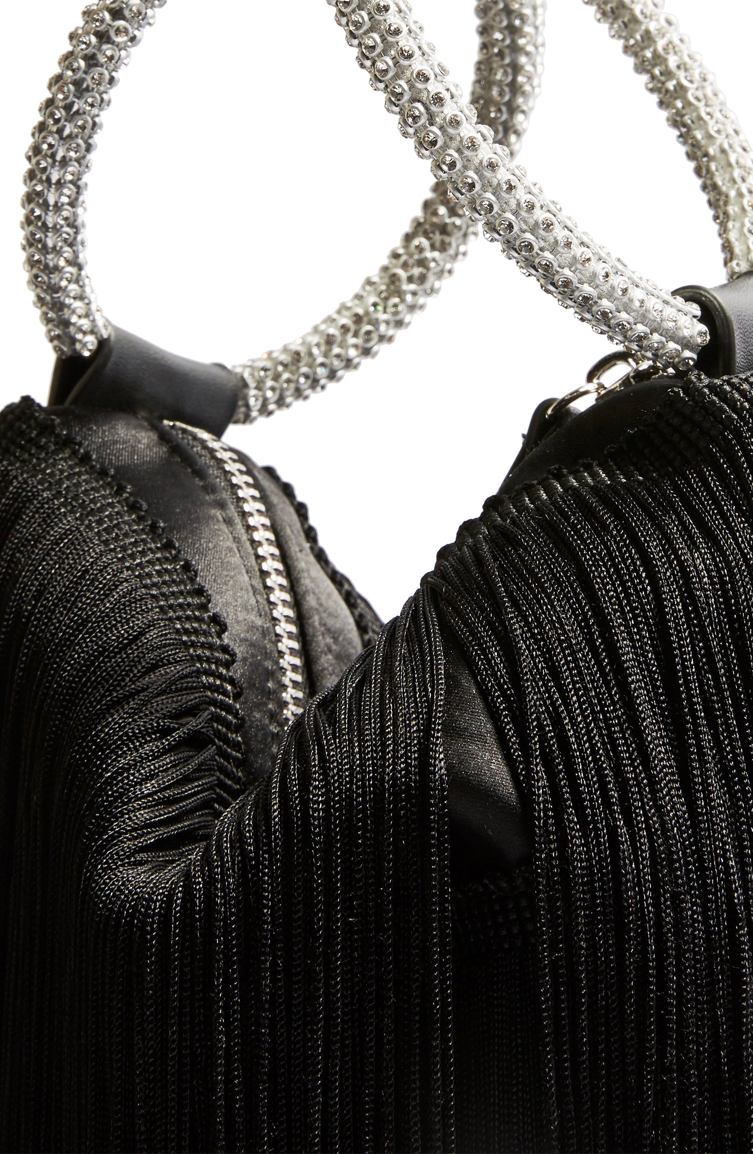 Topshop Tiffany Tassel Clutch, Alternate, color, 