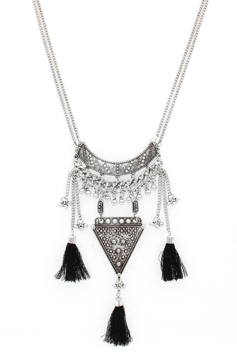Tassel Trio Pendant Necklace