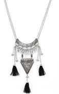 OLIVIA WELLES Tassel Trio Pendant Necklace