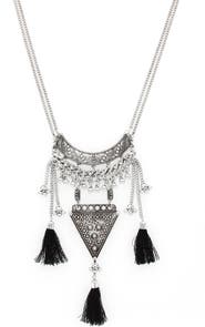 OLIVIA WELLES Tassel Trio Pendant Necklace