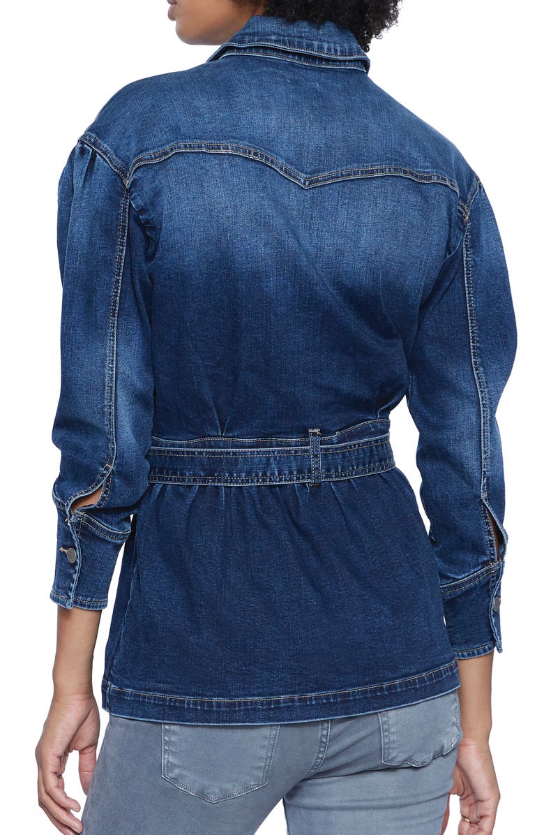 Wash Lab Denim Dojo Belted Denim Jacket, Alternate, color, Wash Blue