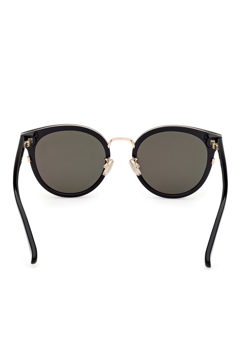 63mm Oversize Round Sunglasses, Alternate, color, SHINY BLACK / SMOKE