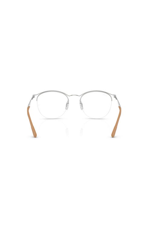 Ray Ban Ray-ban 52mm Round Optical Glasses In Silver