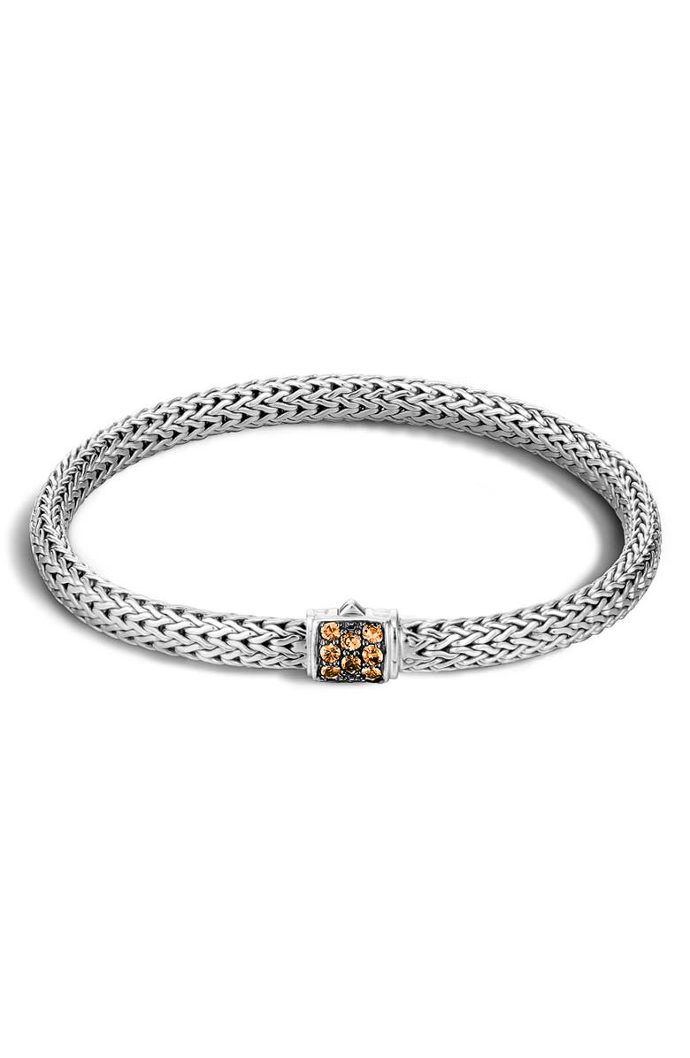 John Hardy Icon Bracelet, Sterling Silver, Diamonds, 5MM, Alternate, color, Diamond