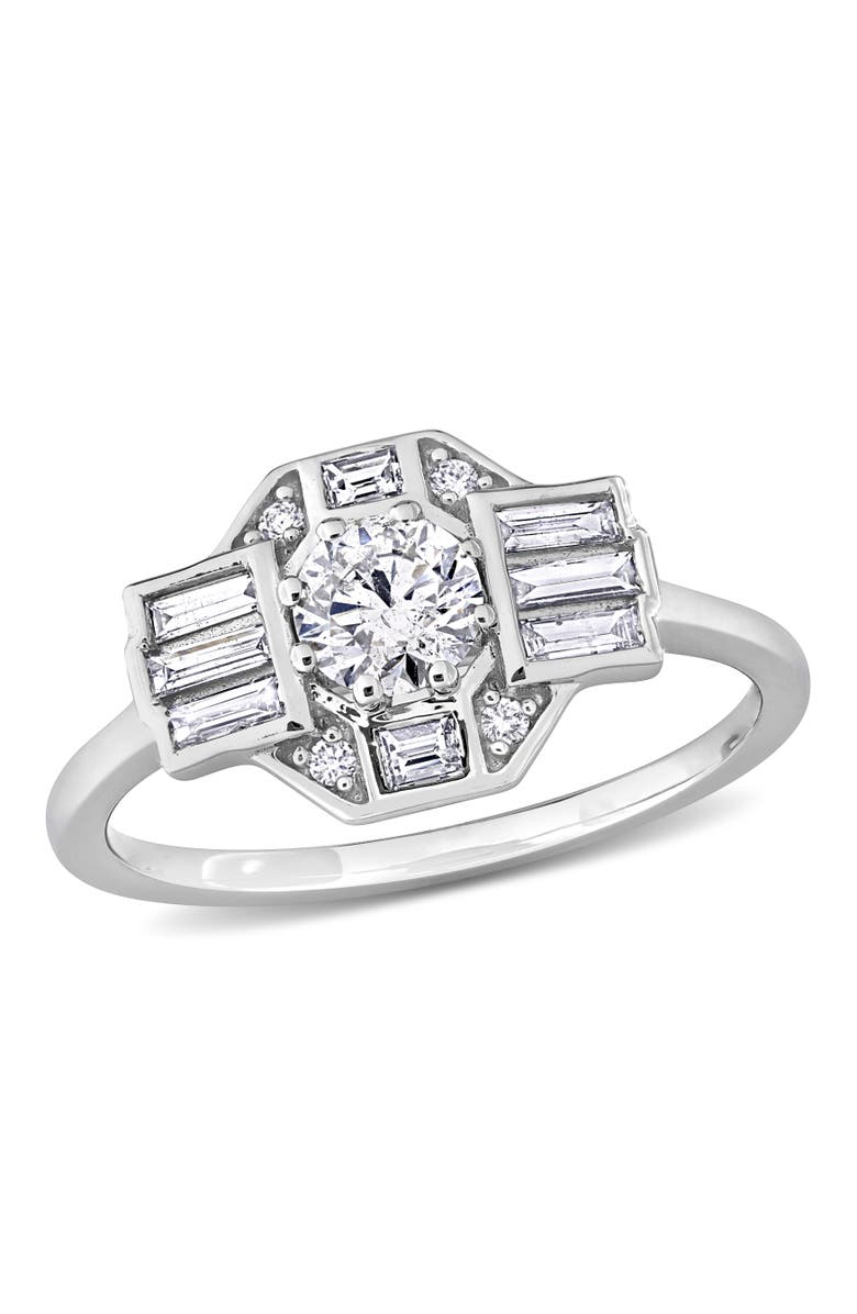 Julianna B. 3/4 CTTW Diamond Cluster Ring 14k White Gold, Main, color,