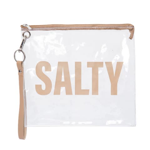 Salty Clear Bag Wristlet Plastic White