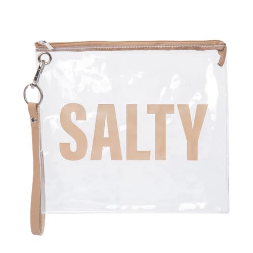 Totalee Gift Salty Clear Bag Wristlet Plastic White In Transparent