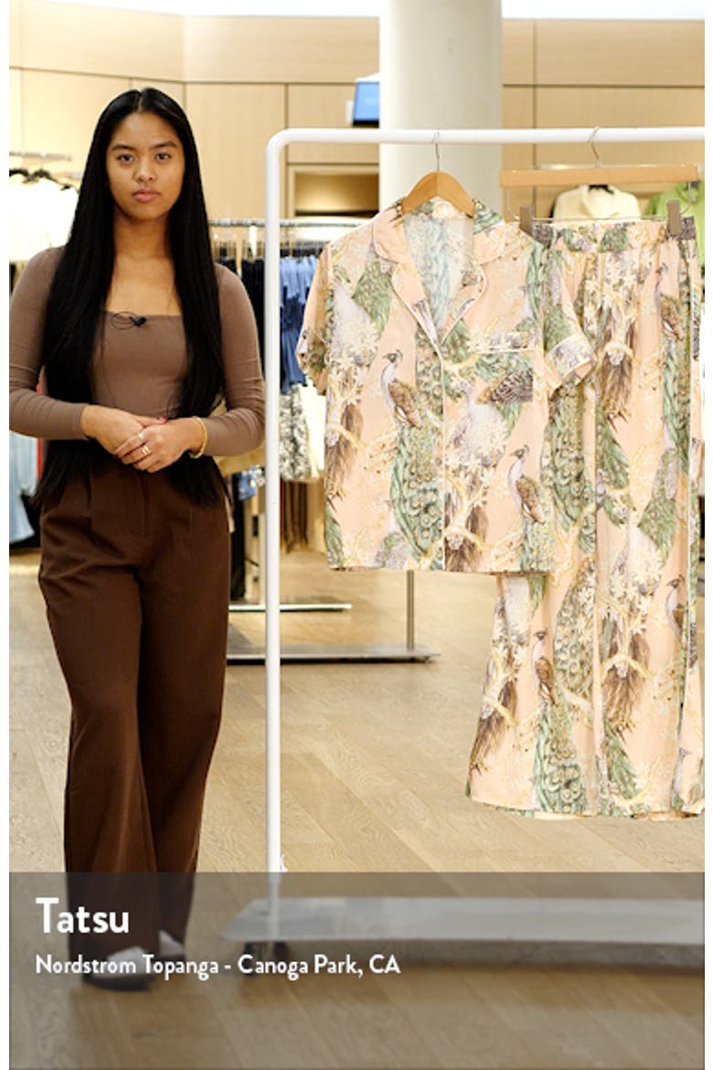 Print Wide Leg Pajamas video