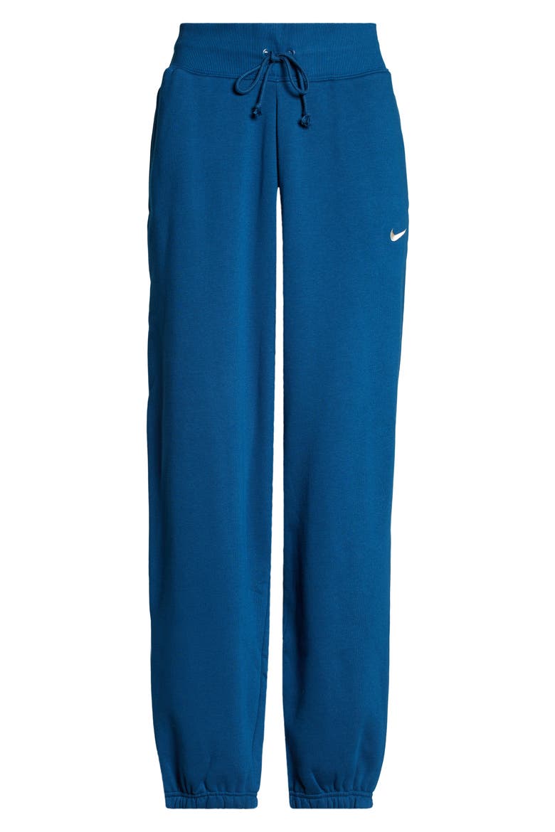 Sportswear Phoenix High Waist Fleece Sweatpants, Alternate, color, VALERIAN BLUE/ SAIL