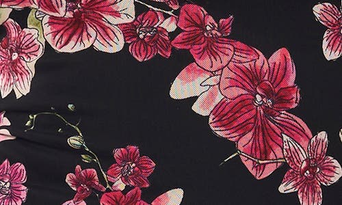1.state Orchid Print Sheer Mesh Top In Brght Orchid