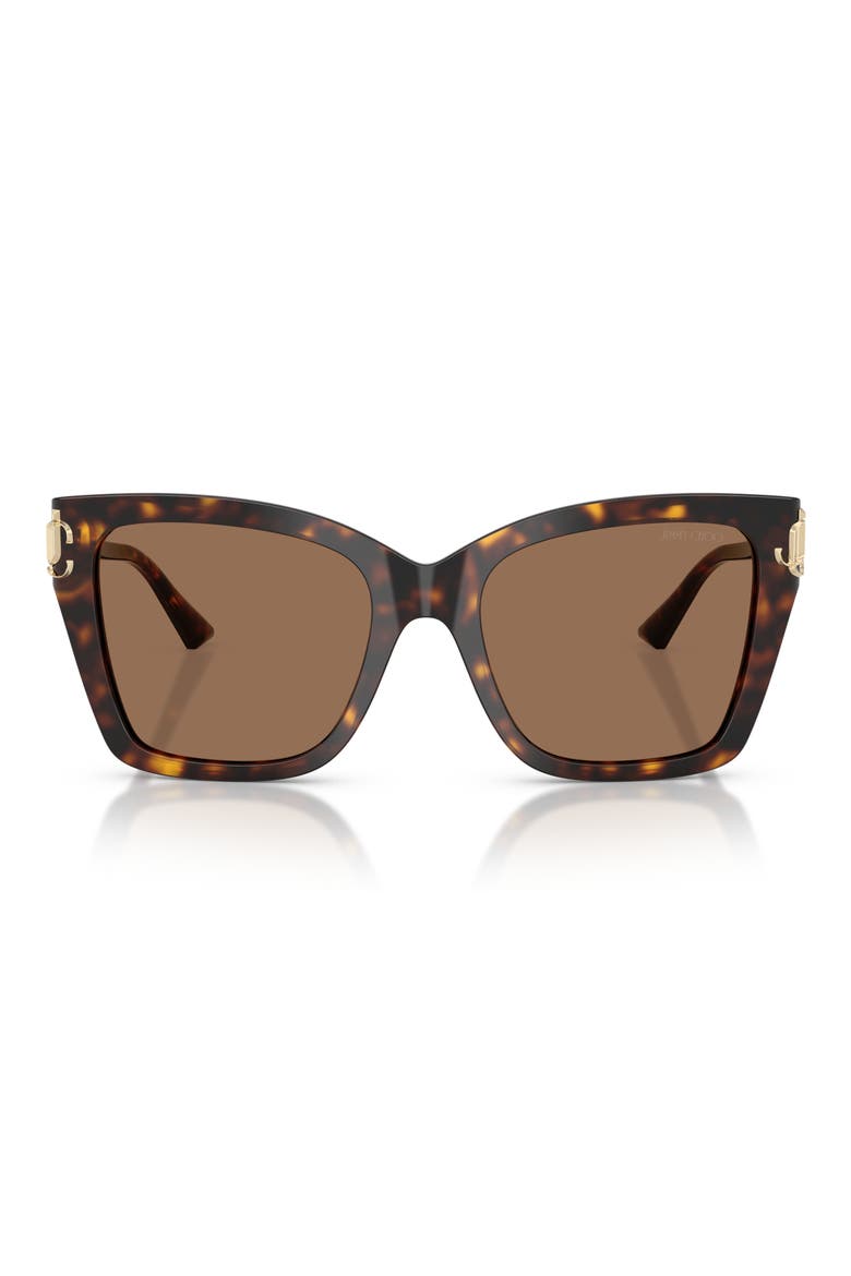 54mm Square Sunglasses, Main, color, HAVANA / DARK BROWN