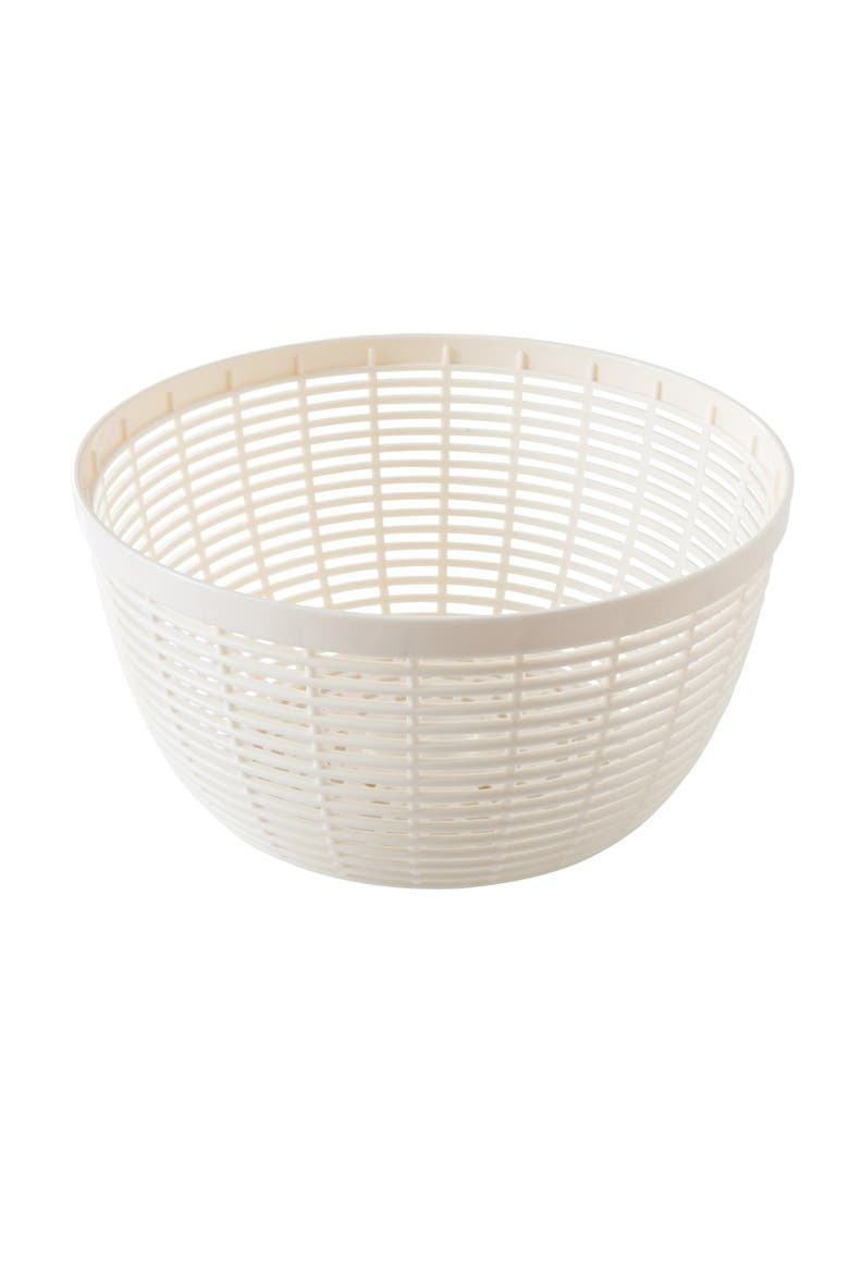 Gulfwind Salad Spinner with Washing Bowl and Strainer Basket, Alternate, color, White
