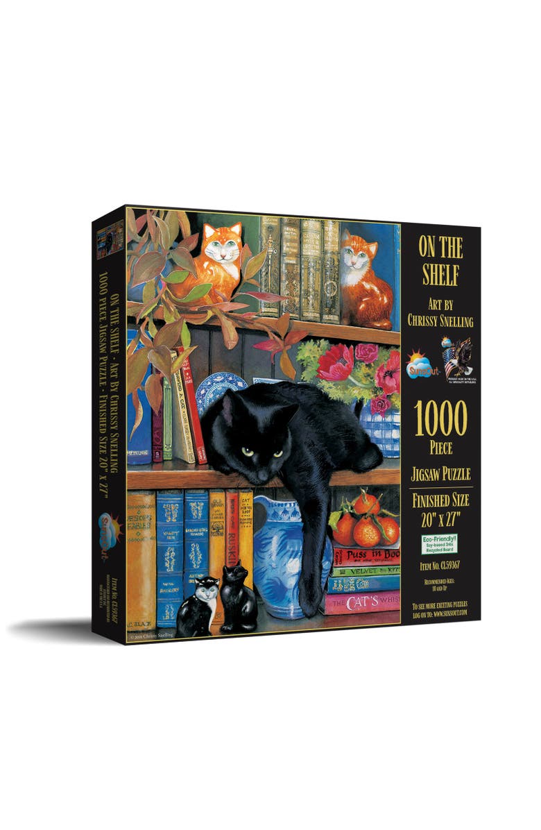 Sunsout On The Shelf 1000 piece Jigsaw Puzzle for Adults, Main, color, Multicolor