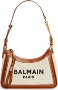 Balmain B-Army Canvas & Leather Shoulder Bag