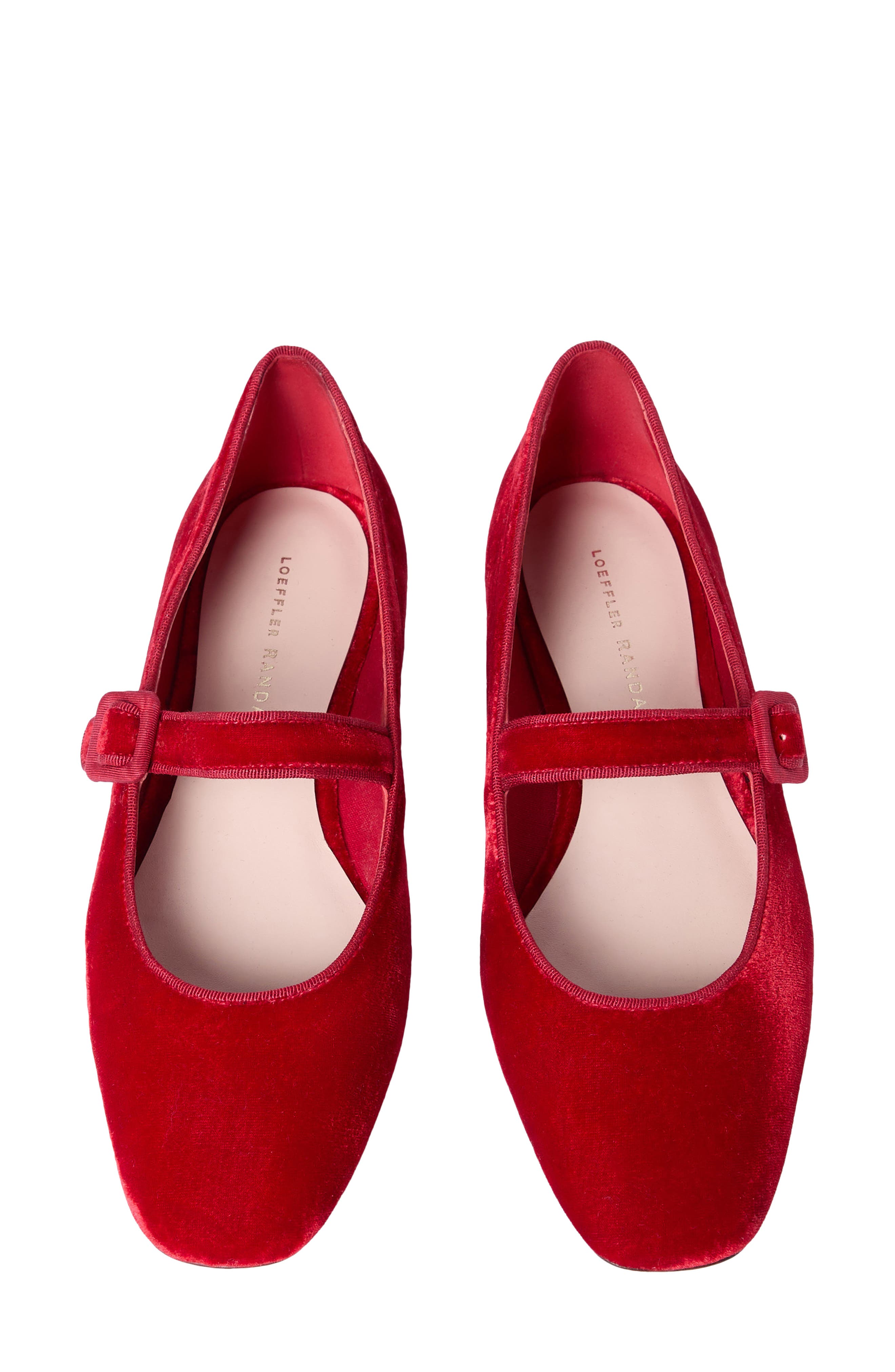Loeffler Randall Ginger Mary Jane Flat, Alternate, color, Red