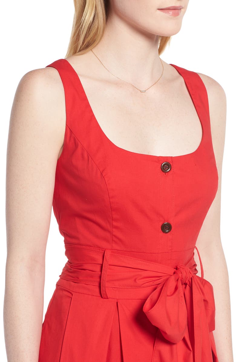 1901 Button Front Fit & Flare Midi Dress, Alternate, color, 