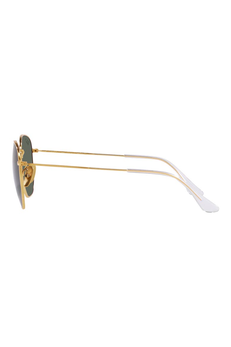 54mm Polarized Irregular Hexagonal Sunglasses, Alternate, color, YELLOW GOLD