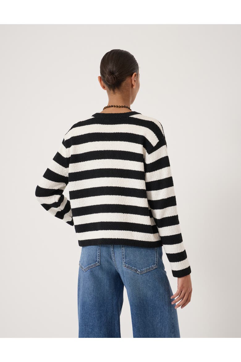 Tess Textured Cotton Blend Cardigan, Alternate, color, Black