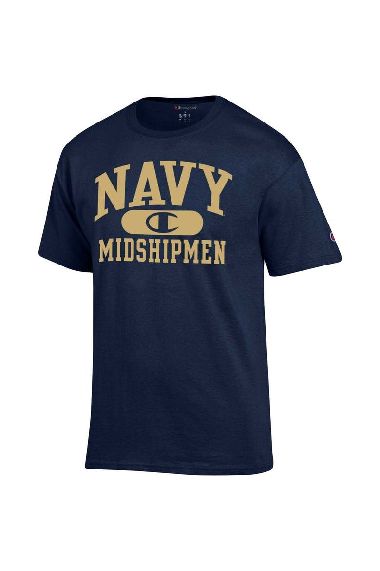 Men's Champion Navy Navy Midshipmen Arch Pill T-Shirt, Alternate, color, Navy