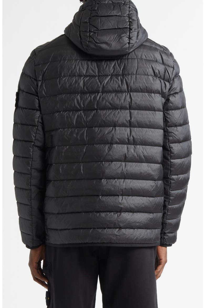 Hooded Down Puffer Jacket, Alternate, color, BLACK
