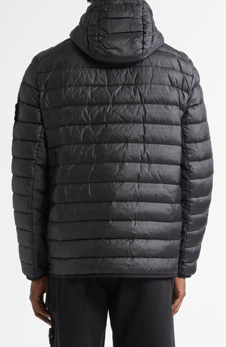 Stone Island Hooded Down Puffer Jacket, Alternate, color, Black