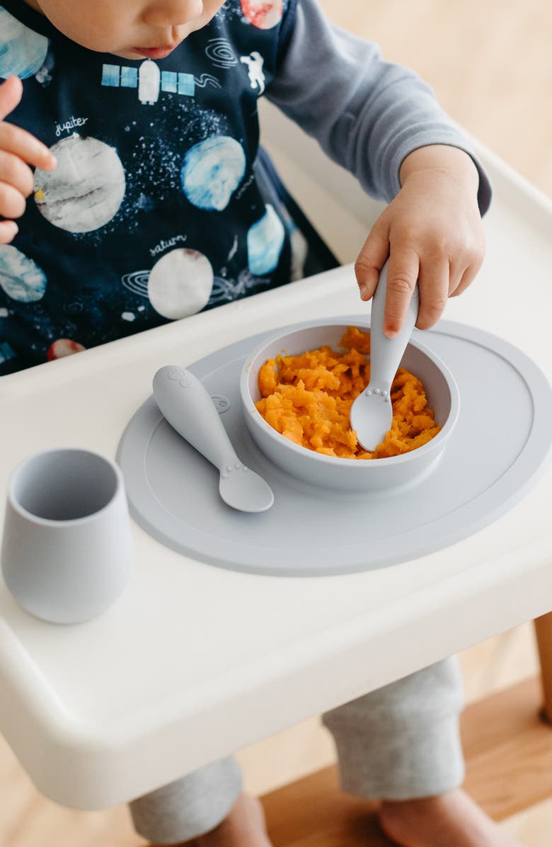 ezpz 2-Pack Tiny Spoons, Alternate, color, Pewter