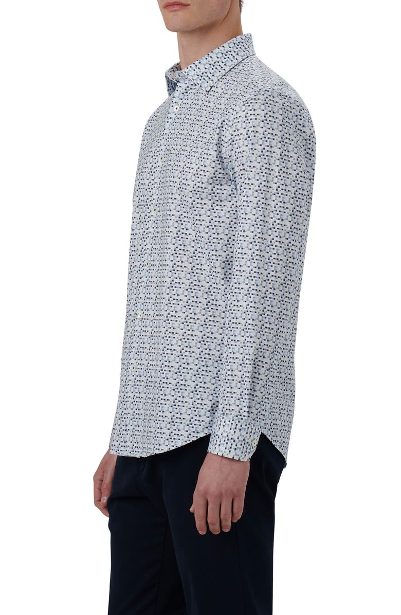 Bugatchi James OoohCotton<sup>®</sup> Pixel Print Button-Up Shirt, Alternate, color, 