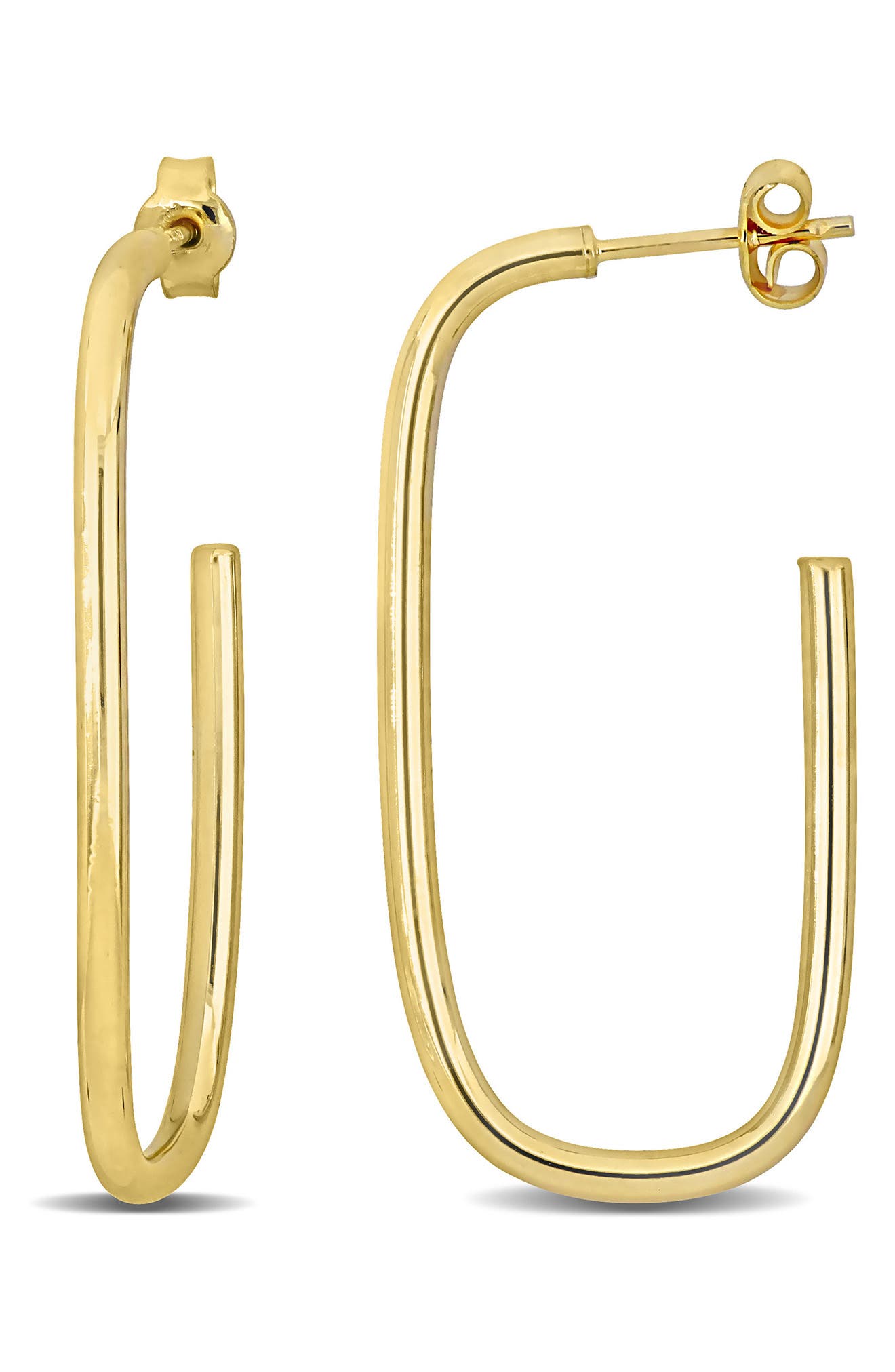 Rectangular Open Hoop Earrings