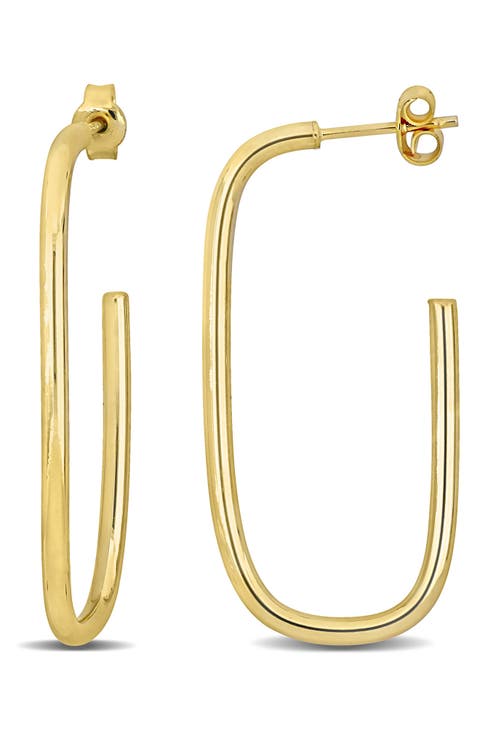 Rectangular Open Hoop Earrings