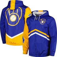 Mitchell & Ness Men's Mitchell & Ness  Royal Milwaukee Brewers Undeniable Full-Zip Hoodie Windbreaker Jacket