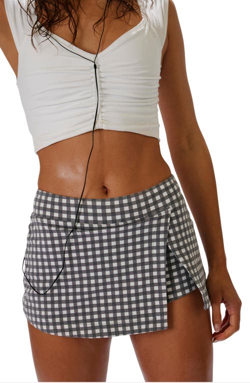 Free People Hot Shot Print Skort In Gray