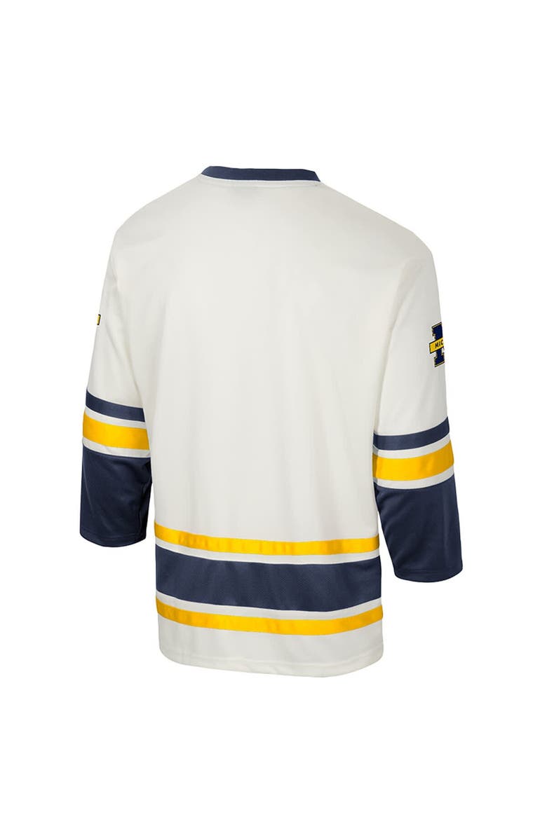 COLOSSEUM Men's Colosseum Cream Michigan Wolverines Puck Proud Fashion Hockey Jersey, Alternate, color, Cream