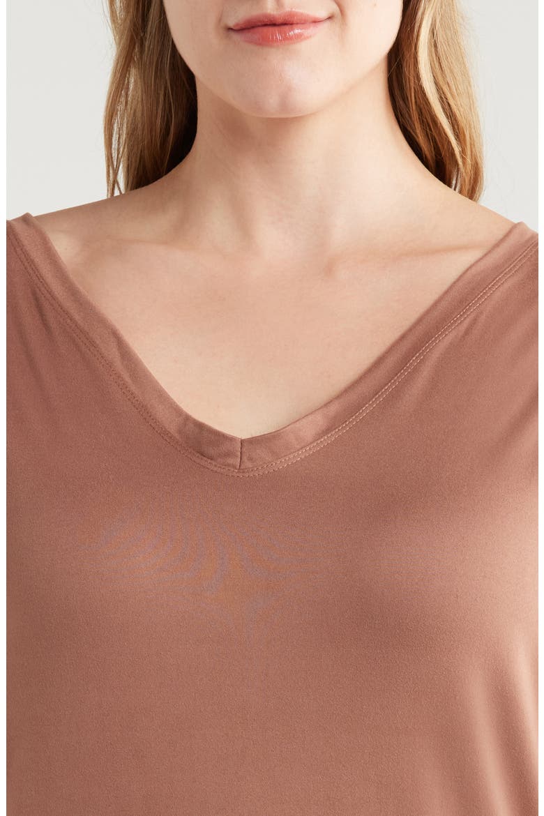 Loose Fit Jersey T-Shirt Dress, Alternate, color, MOCHA