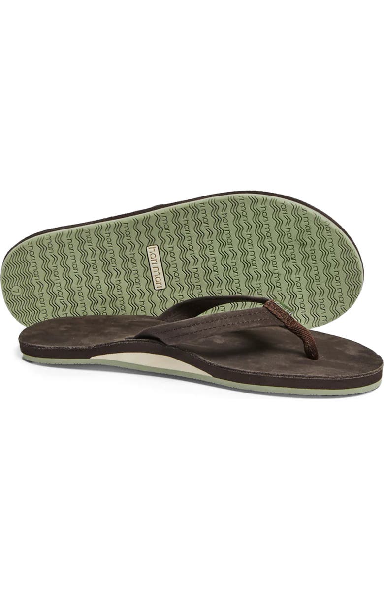 hari mari Fields Flip Flop, Alternate, color, Mocha/ Mint