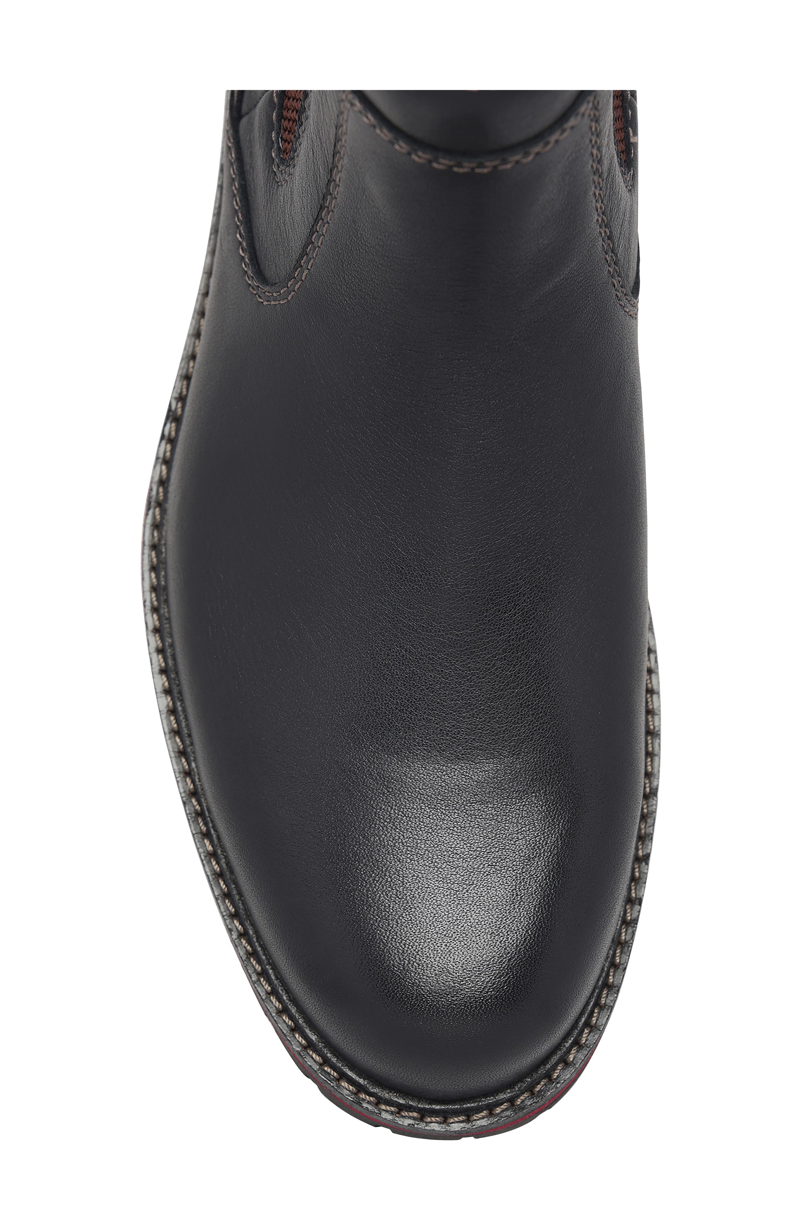 Rangley Water Resistant Lugged Chelsea Boot, Alternate, color, BLACK