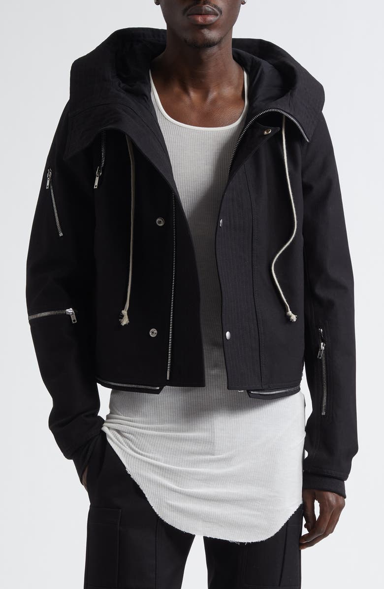 Rick Owens Giacca Headon Crop Parka, Main, color, 