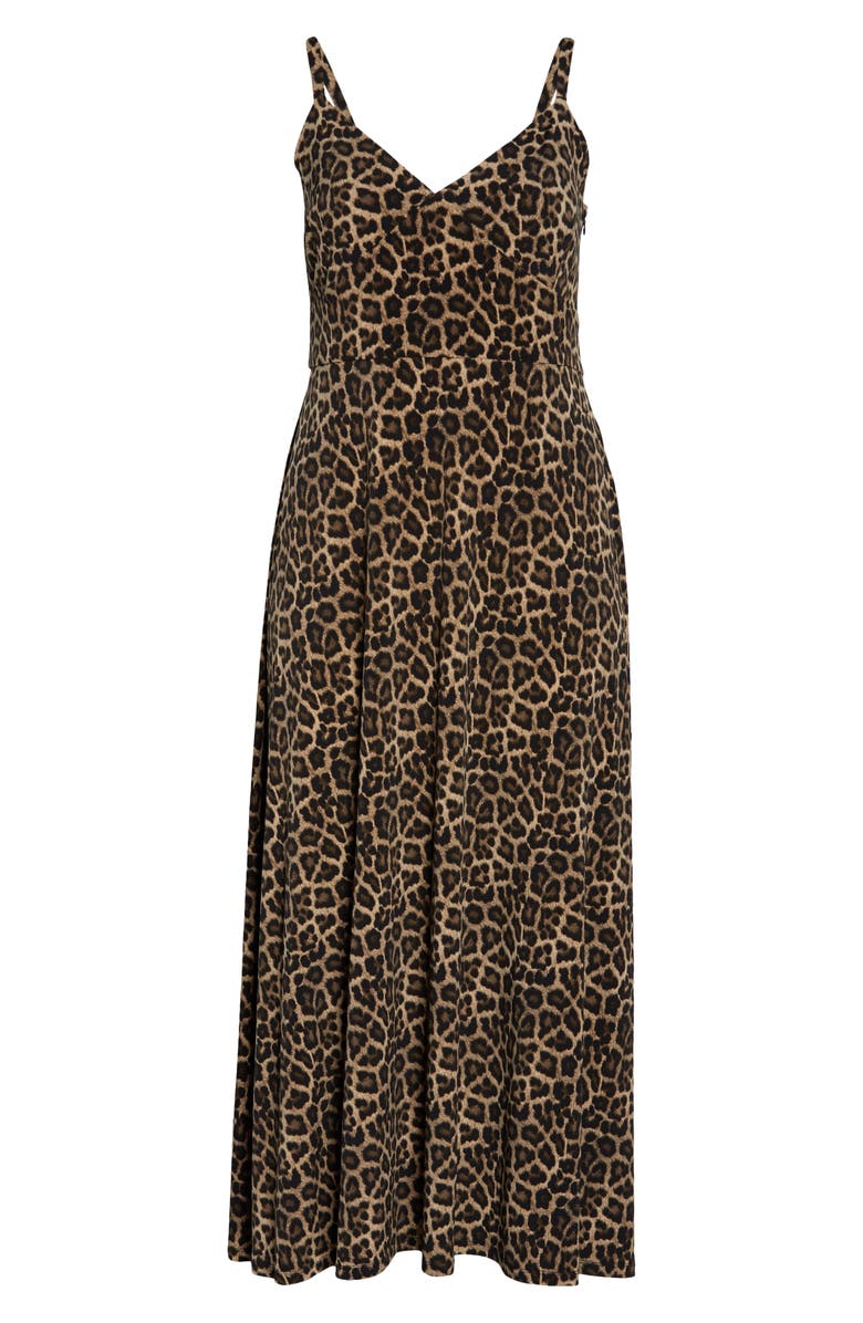 MICHAEL Michael Kors Leopard Print Sleeveless Maxi Dress, Alternate, color, 