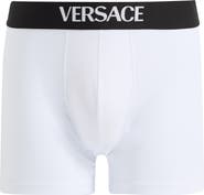 Versace Essential Logo Stretch Cotton Boxer Briefs