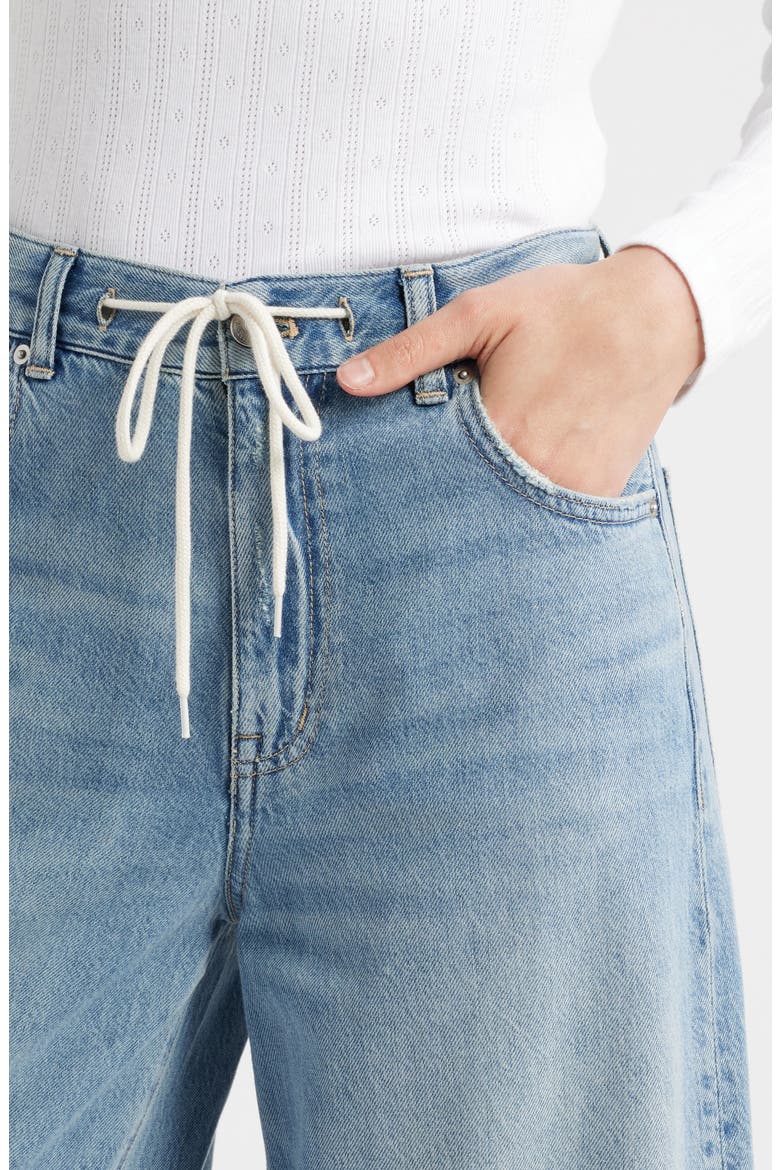 Superwide Leg Drawstring Jeans, Alternate, color, DAFFODILL WASH