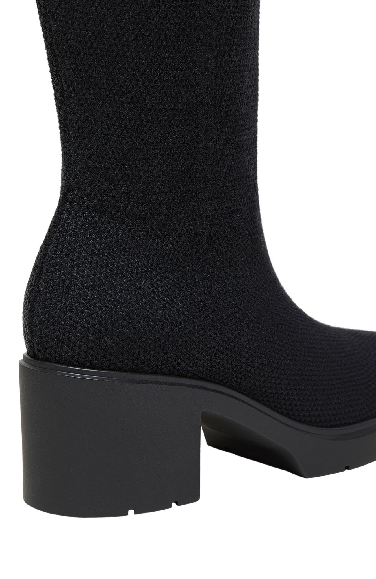 VIVAIA Fold-Over Square-Toe Knee-High Boots, Alternate, color, Black