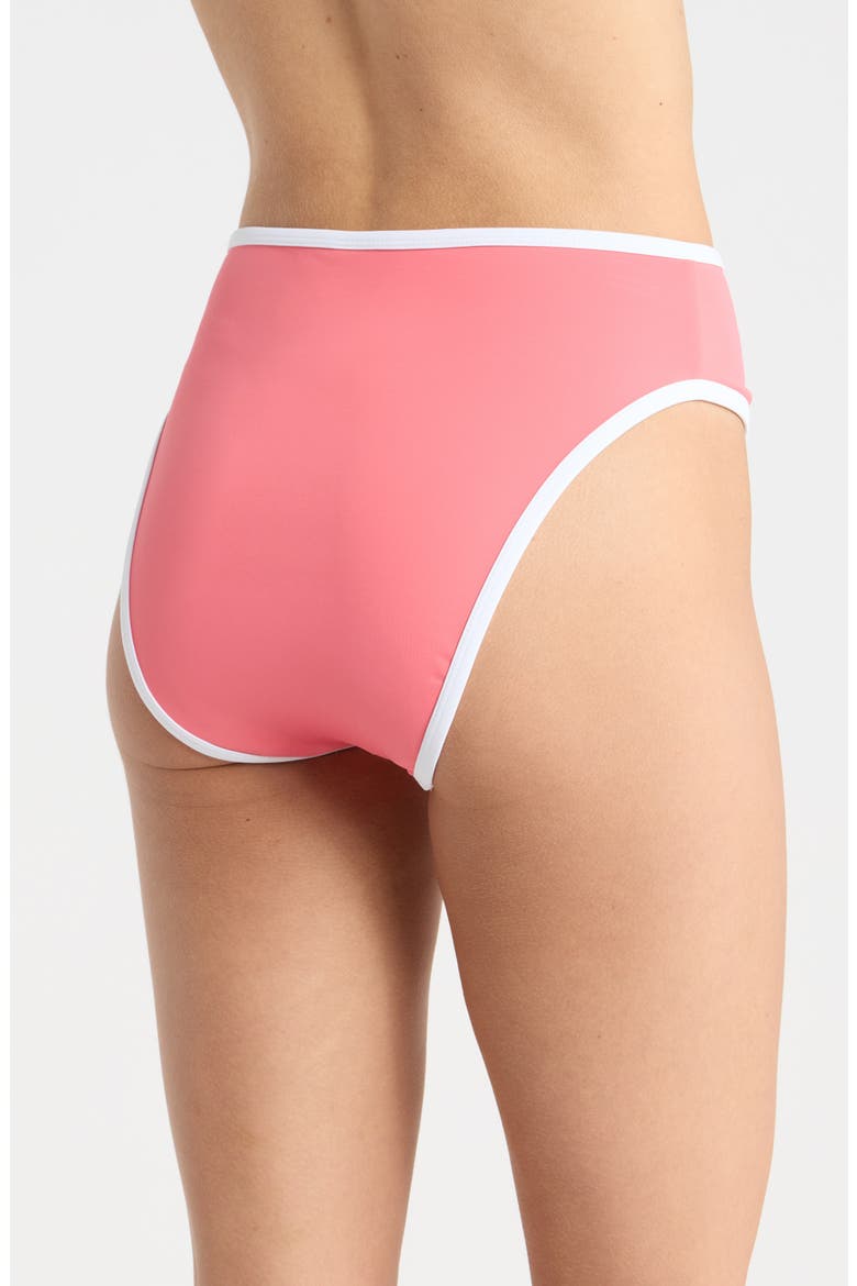 Compression High Waist Swim Bottoms, Alternate, color, CORAL BLOSSOM
